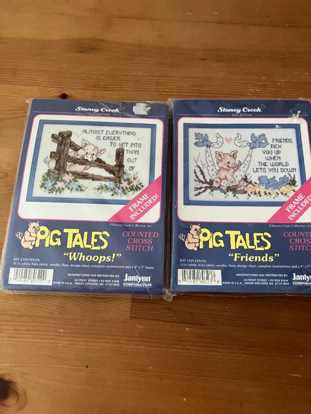 STONEY CREEK Collection: Pig Tales "Whoops" and Pig Tales "Friends" 5x7" frame